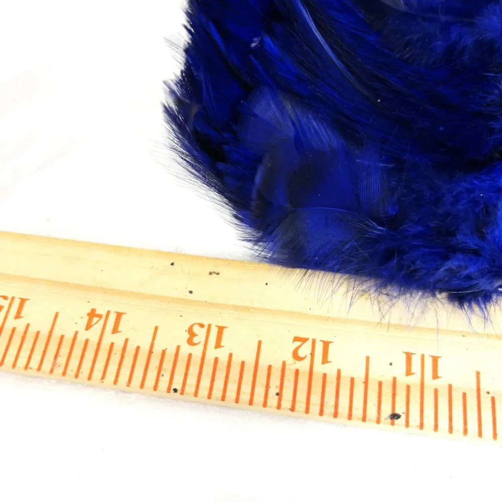 Showgirl Carnival Royal Blue Feather Mask Deluxe Vintage 90’s